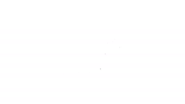 Banco Black Power con destornillador e icono de línea de llave inglesa sobre fondo blanco. Ajuste, servicio, ajuste, mantenimiento, reparación, fijación. Animación gráfica de vídeo 4K — Vídeos de Stock