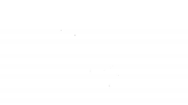 Черная печь с отверткой и значком гаечного ключа на белом фоне. Регулировка, обслуживание, настройка, обслуживание, ремонт, фиксация. Видеографическая анимация 4K — стоковое видео