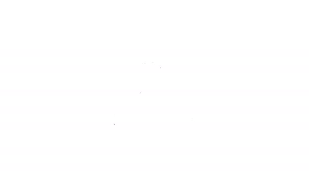 Zwarte broodrooster met schroevendraaier en moersleutel lijn pictogram op witte achtergrond. Aanpassing, service, instelling, onderhoud, reparatie, bevestiging. 4k video Motion grafische animatie — Stockvideo