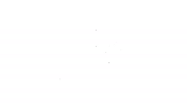 Schwarzer Datenbankserver mit Schraubendreher und Schraubenschlüssel-Zeilensymbol auf weißem Hintergrund. Anpassung, Service, Einstellung, Wartung, Reparatur, Reparatur. 4k Video Motion Graphic Animation — Stockvideo