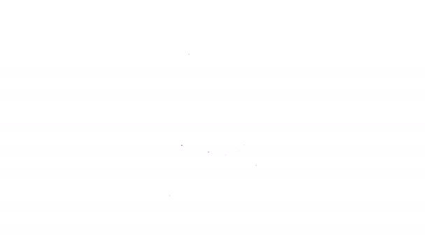 Zwarte USB Flash Drive met schroevendraaier en moersleutel lijn pictogram op witte achtergrond. Aanpassing, service, instelling, onderhoud, reparatie, bevestiging. 4k video Motion grafische animatie — Stockvideo