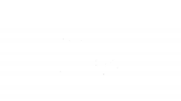 Budova černá banka s ikonou šroubováku a klíče na bílém pozadí. Seřízení, servis, nastavení, údržba, opravy, upevnění. 4k video pohybová animace — Stock video
