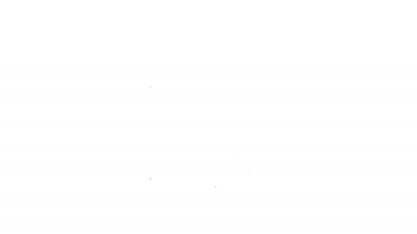 Czarna lodówka z śrubokrętem i ikoną linii klucza na białym tle. Regulacja, serwis, ustawienie, konserwacja, naprawa, mocowanie. Animacja graficzna 4K Video Motion — Wideo stockowe