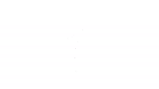 Smartwatch nero con cacciavite e icona della linea di chiavi su sfondo bianco. Regolazione, assistenza, regolazione, manutenzione, riparazione, fissaggio. Animazione grafica 4K Video motion — Video Stock