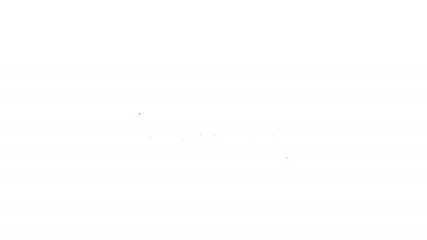Μαύρο Burger γραμμή εικονίδιο σε λευκό φόντο. Εικονίδιο χάμπουργκερ. Πινακίδα σάντουιτς με τσίζμπεργκερ. κίνηση γραφικού κινουμένων σχεδίων 4K βίντεο — Αρχείο Βίντεο