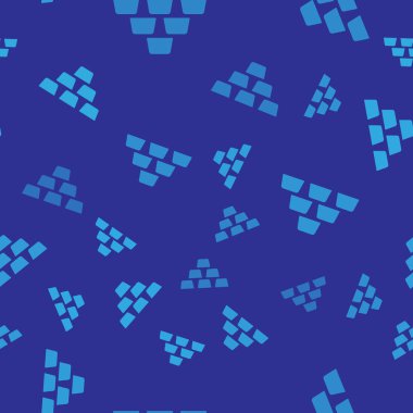 Mavi Altın çubuklar simgesi mavi arka plan üzerinde sorunsuz desen izole. Bankacılık iş kavramı. Vektör İllüstrasyonu