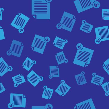 Mavi Bilinmeyen belge simgesi mavi arka plan üzerinde sorunsuz desen yalıtılmış. Soru işareti içeren dosya. Raporu, hizmeti ve genel arama işaretini tutun. Vektör İllüstrasyonu