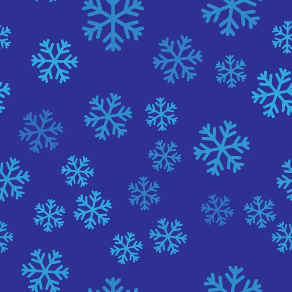 Bluesnowflake ikona na białym tle bez szwu wzór na niebieskim tle. Ilustracja wektorowa — Wektor stockowy