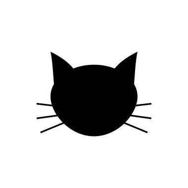 Black Cat simgesi yalıtılmış. Vektör İllüstrasyonu