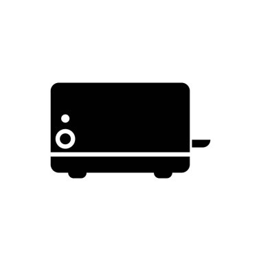 Siyah Tost Makinesi simgesi izole. Vektör İllüstrasyonu