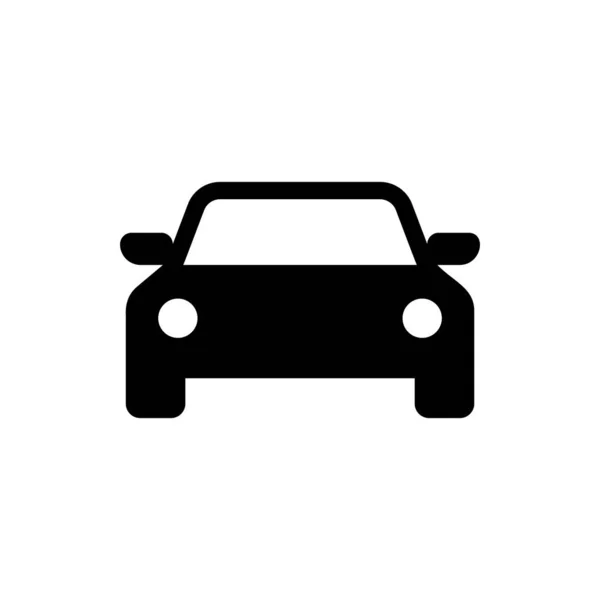 Icono de coche negro aislado sobre fondo blanco. Ilustración vectorial — Vector de stock