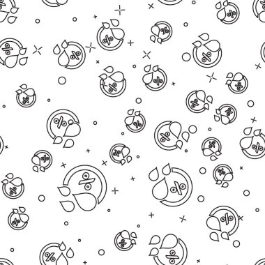 Siyah Nem çizgi simgesi beyaz arka plan üzerinde sorunsuz desen izole. Hava ve meteoroloji, termometre sembolü. Vektör İllüstrasyonu