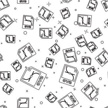 Siyah Svg dosya belge simgesi. Beyaz arka plan üzerinde izole svg düğme simgesi indirin. Svg dosya sembolü. Vektör İllüstrasyonu