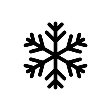 Blacksnowflake simgesi beyaz arka plan üzerinde izole. Vektör İllüstrasyonu