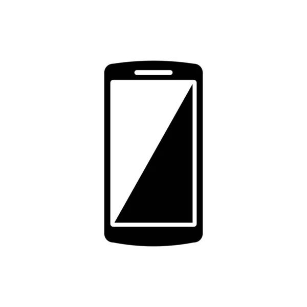 Schwarzes Smartphone, Handy-Symbol isoliert auf weißem Hintergrund. Vektorillustration — Stockvektor