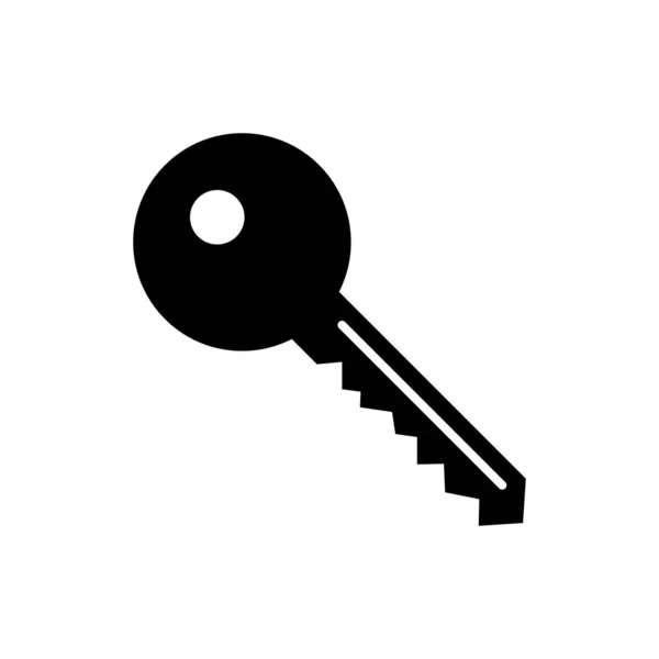 Черный клавиша значок изолирован на белом фоне. Векторная миграция — стоковый вектор