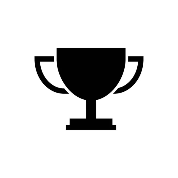 Icono de copa trofeo negro aislado sobre fondo blanco. Símbolo. Icono de copa Campeón. Ilustración vectorial — Archivo Imágenes Vectoriales