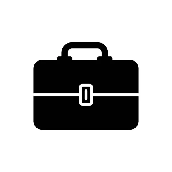 Icône Boîte à outils noire isolée sur fond blanc. Panneau de boîte à outils. Illustration vectorielle — Image vectorielle