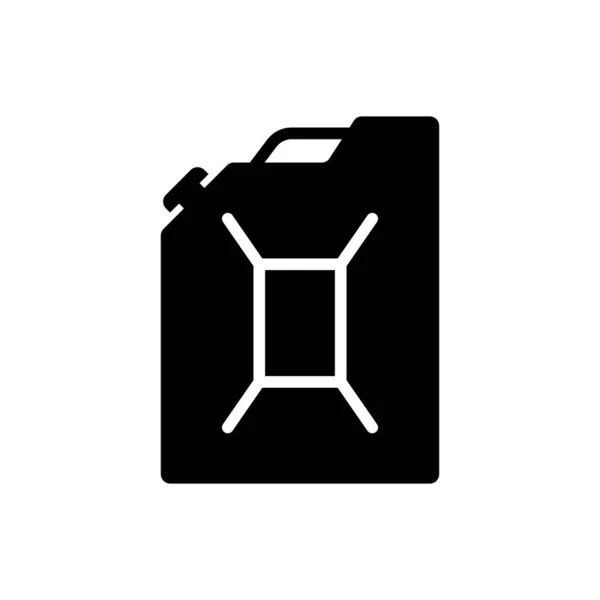 Zwarte Canister voor benzine icoon geïsoleerd op witte achtergrond. Diesel-gas icoon. Vector illustratie — Stockvector