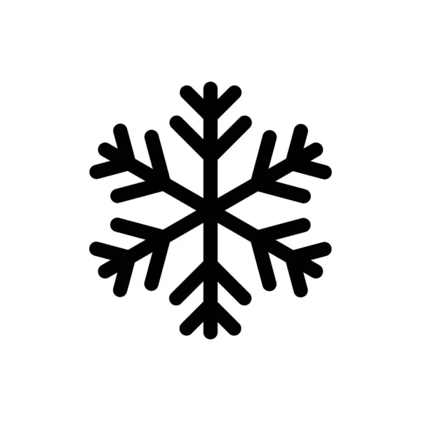 Blacksnowflake ikon elszigetelt fehér háttér. Vektoros illusztráció — Stock Vector
