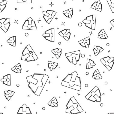 Siyah Upload gelen kutusu simgesi beyaz arka planda sorunsuz desen yalıtılmış. Vektör İllüstrasyonu