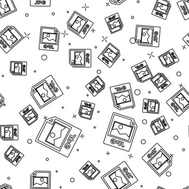 Siyah Jpg dosya belge simgesi. Beyaz arka planda izole edilmiş resim düğmesi simgesini indirin. Jpg dosya sembolü. Vektör İllüstrasyonu