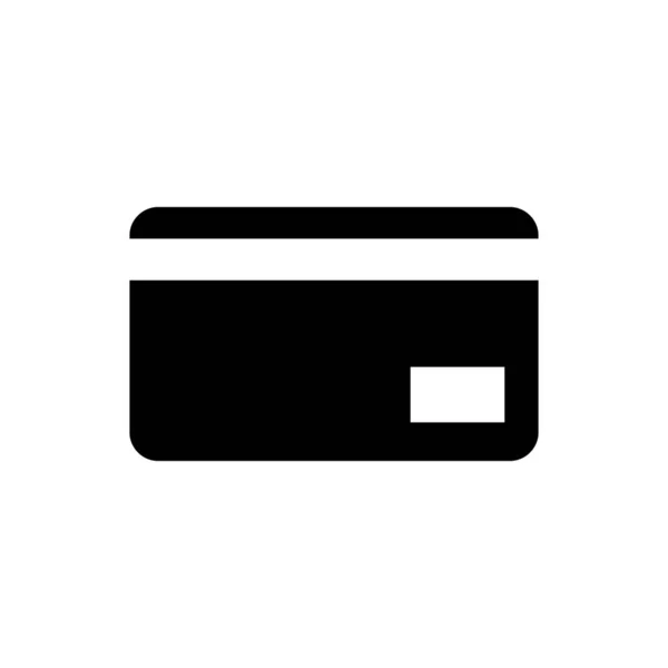 黑色信用卡图标孤立在白色背景。网上支付。提取现金。金融业务。买东西的标志病媒图解 — 图库矢量图片