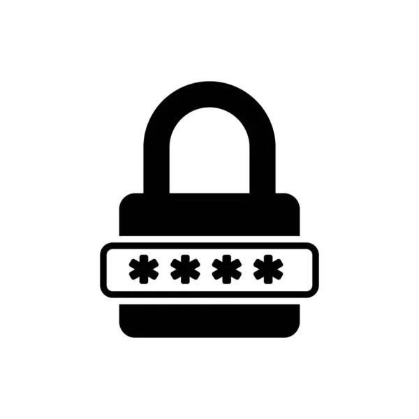 Black Password protection and safety access icon isolated. Lock icon. Security, safety, protection, privacy concept. Vector Illustration — Stock Vector