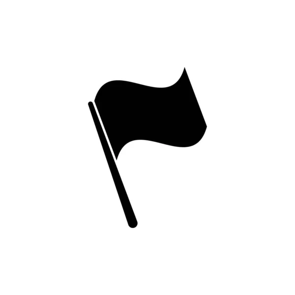 Icono Bandera Negra aislado sobre fondo blanco. Ilustración vectorial — Archivo Imágenes Vectoriales