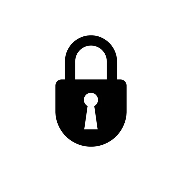Icono de Black Lock aislado. Señal de candado. Seguridad, seguridad, protección, concepto de privacidad. Ilustración vectorial — Archivo Imágenes Vectoriales