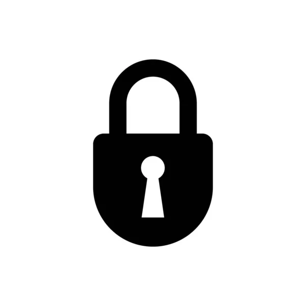 Black Lock icon isolated. Padlock sign. Security, safety, protection, privacy concept. Vector Illustration — Stock Vector