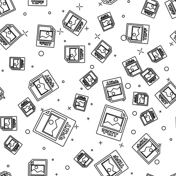 Siyah Tiff dosya belge simgesi. Beyaz arka planda izole tiff düğme simgesi indirin. Tiff dosya sembolü. Vektör İllüstrasyonu