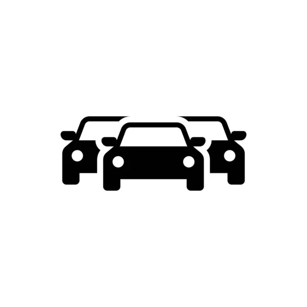 Icono de Black Cars aislado sobre fondo blanco. Ilustración vectorial — Archivo Imágenes Vectoriales