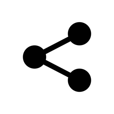 Black Share simgesi yalıtılmış. Paylaşmak, paylaşmak, iletişim piktogram, sosyal medya, bağlantı, ağ, işareti dağıtmak. Vektör İllüstrasyonu