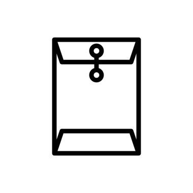 Beyaz arka planda yalıtılmış Siyah Zarf simgesi. E-posta ileti mektubu simgesi. Vektör İllüstrasyonu