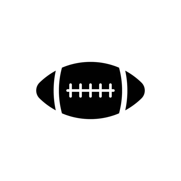 Zwarte American Football Ball pictogram geïsoleerd op witte achtergrond. Vector illustratie — Stockvector