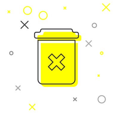 Gri Çöp Kutusu, beyaz arka planda yalıtılmış simgeyi sıralayabilir. Simgeyi sil. Çöp kutusu tabelası. Sepet simgesini geri dönüştürün. Office çöp simgesi. Vektör İllüstrasyonu