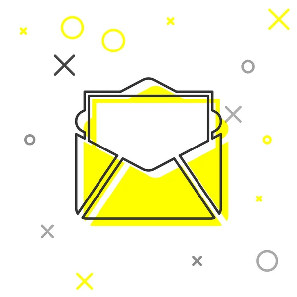 Иконка Grey Mail и e-mail линии изолированы на белом фоне. Электронная почта с символом конверта. Сообщение по электронной почте. Векторная миграция — стоковый вектор