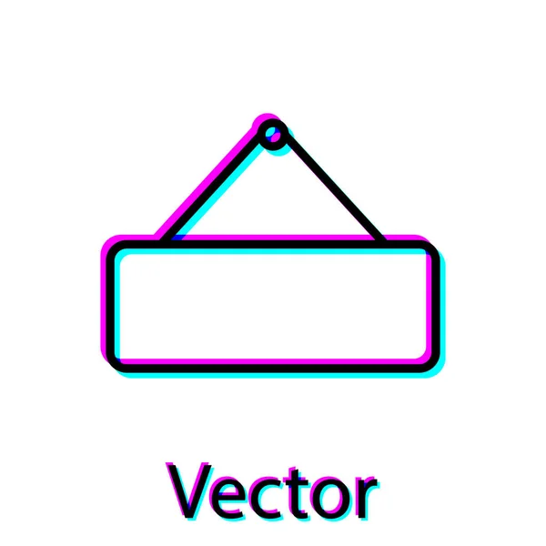 Ícone de suspensão de quadro preto isolado no fundo branco. Adequado para anúncios bar, café, pub, restaurante. Ilustração vetorial — Vetor de Stock