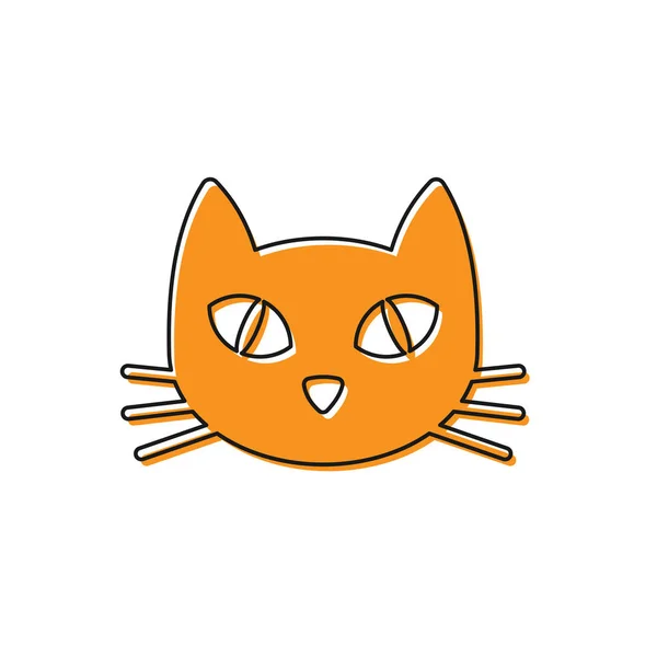 Icona Orange Cat isolata su sfondo bianco. Illustrazione vettoriale — Vettoriale Stock