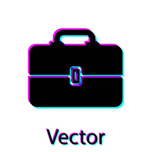 Icono Black Toolbox aislado sobre fondo blanco. Signo de caja de herramientas. Ilustración vectorial — Archivo Imágenes Vectoriales