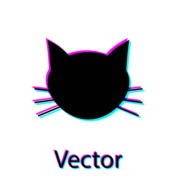 Schwarze Katze Symbol isoliert auf weißem Hintergrund. Vektorillustration — Stockvektor