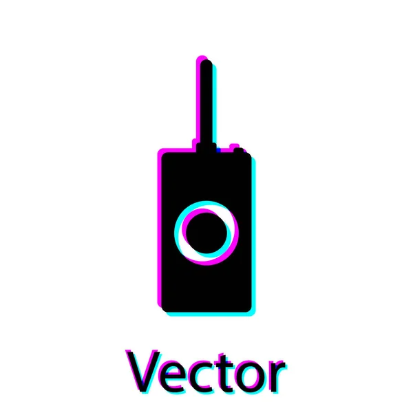 Zwart pictogram voor afstandsbediening geïsoleerd op witte achtergrond. Vector illustratie — Stockvector