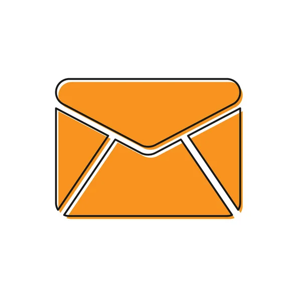 Oranje envelop pictogram geïsoleerd op witte achtergrond. E-mail bericht letter symbool. Vector illustratie — Stockvector