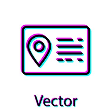 Beyaz arka planda yalıtılmış Siyah Adres kitap satırı simgesi. Telefon rehberi. Vektör İllüstrasyonu