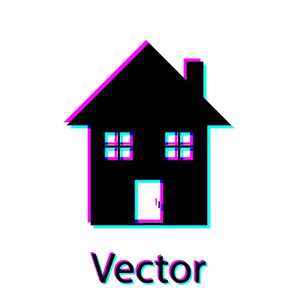 Schwarzes Haussymbol isoliert auf weißem Hintergrund. Heimatsymbol. Vektorillustration — Stockvektor