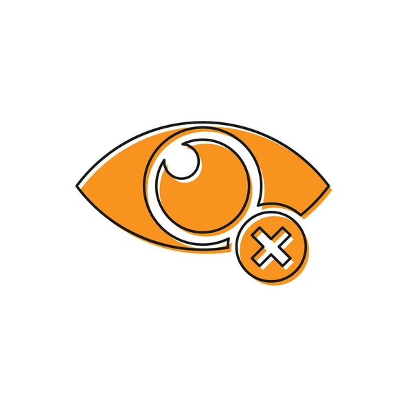 Orange unsichtbar oder Symbol auf weißem Hintergrund verstecken. Vektorillustration — Stockvektor