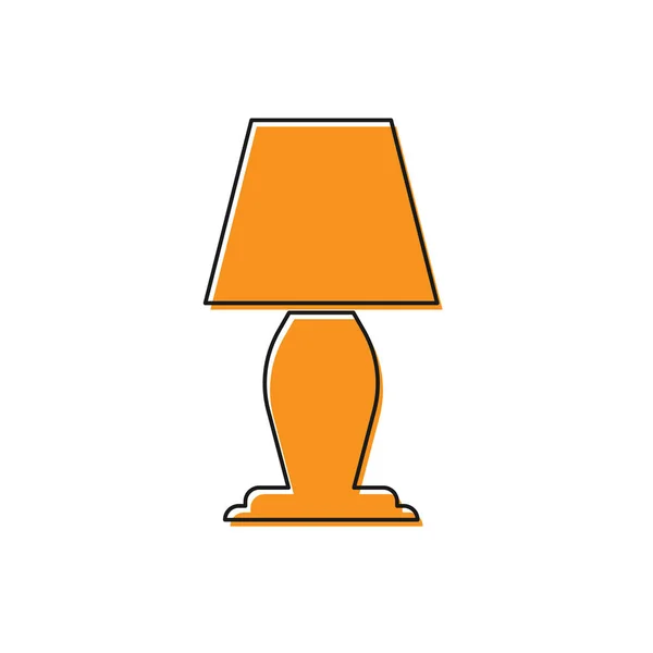 Иконка оранжевого стола выделена на белом фоне. Векторная миграция — стоковый вектор