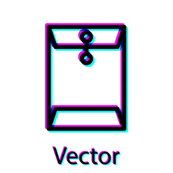 白色背景上隔离的黑色信封图标。电子邮件邮件字母符号。矢量插图 — 图库矢量图片