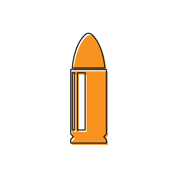 Orange Bullet icon isolated on white background. Vector Illustration — Stock Vector